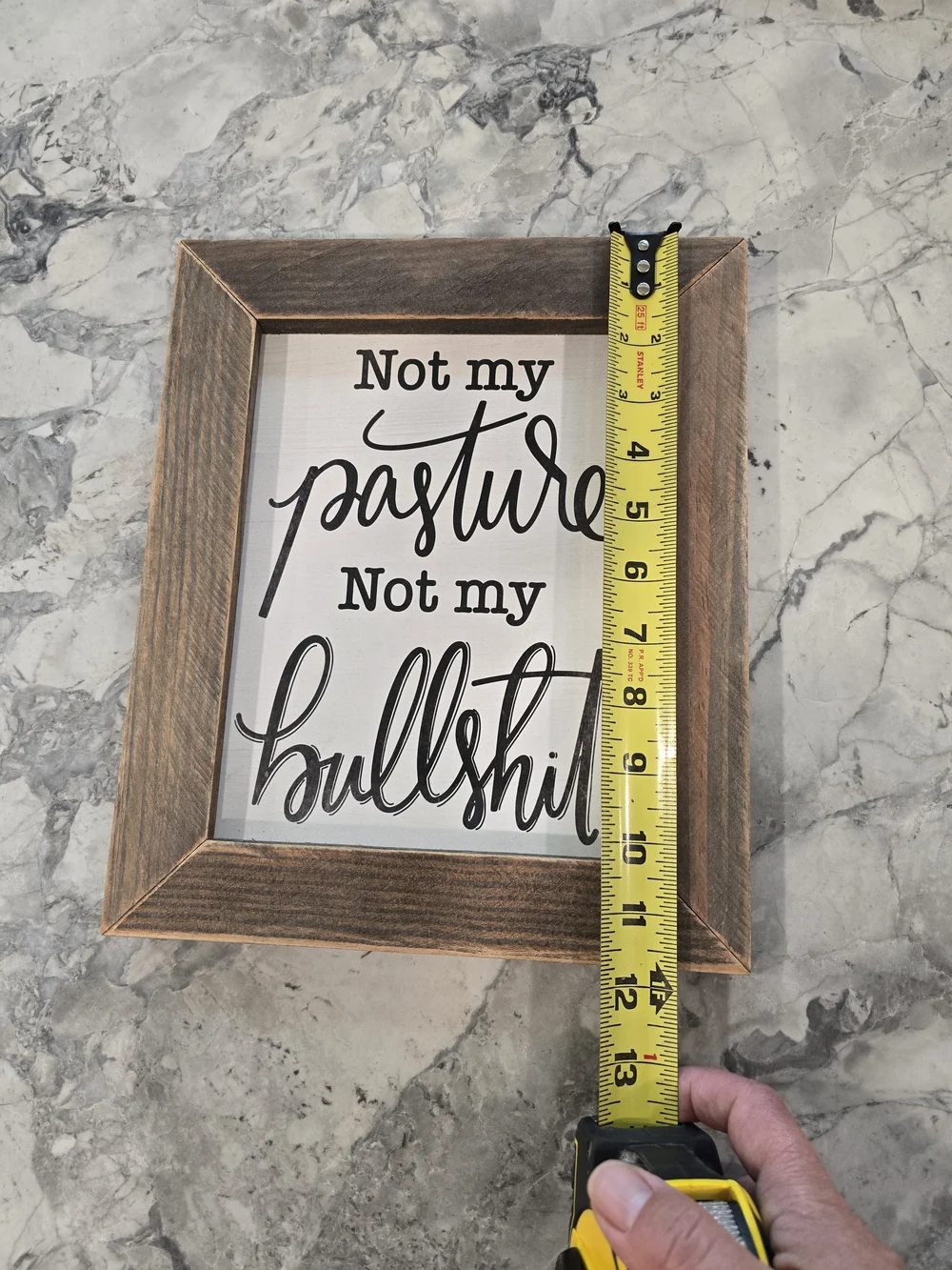 Framed Wall Quote Sign 